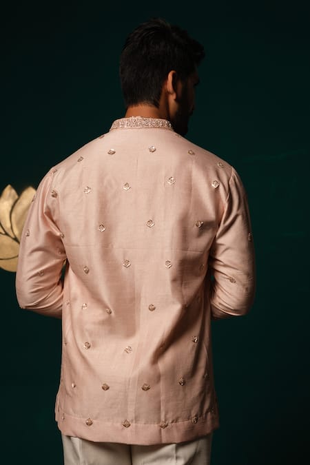 Niloufer By Aasif Ally Zardozi Handwork Short Kurta & Pant Set 