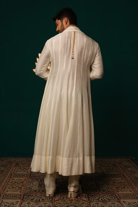 Niloufer By Aasif Ally Zardozi Embroidered Angrakha Kurta Set 