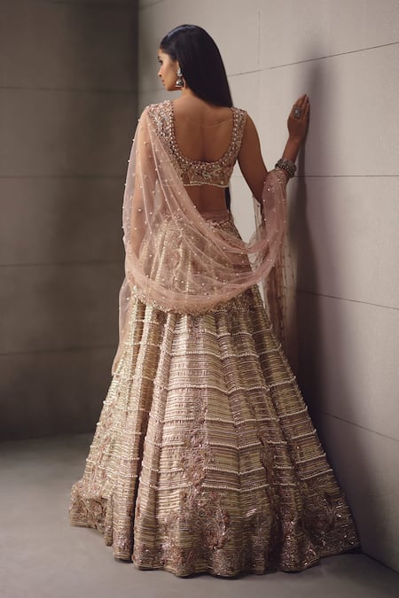Awigna Dusty Pink Embroidered Lehenga Set 