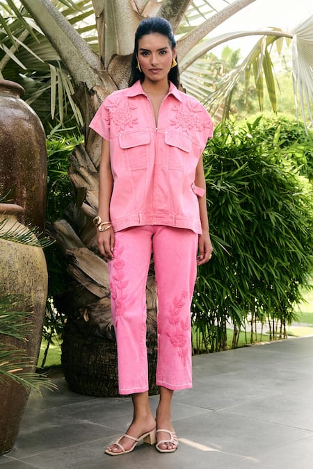 Kay Kay Syra Embroidered Shirt & Pant Co-ord Set 