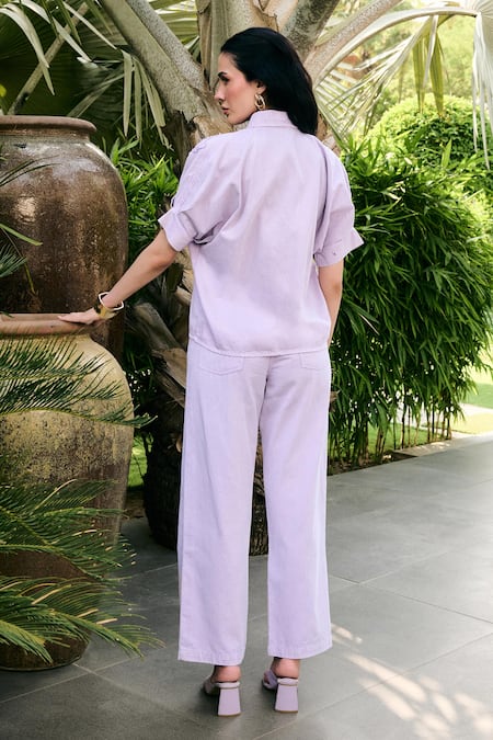 Kay Kay Blayze Embroidered Shirt & Pant Co-ord Set 