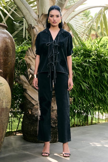 Kay Kay Ciri Tie-up Shirt & Pant Co-ord Set 