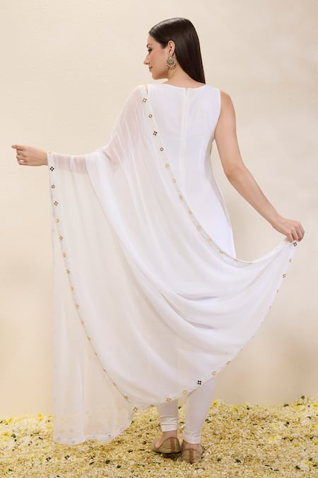 Neha Gursahani Embroidered Kurta, Churidar & Dupatta Set 