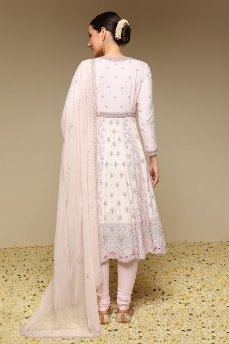 Neha Gursahani Panelled Hand Embroidered Kalidar Kurta Set 