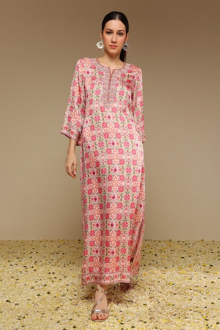 Neha Gursahani Printed & Hand Embroidered Long Kurta 