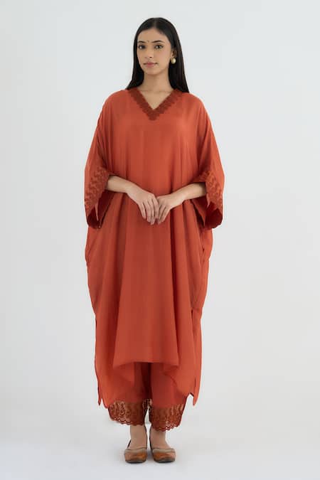 RAAS LIFE Angela V Neck Kaftan With Pant 
