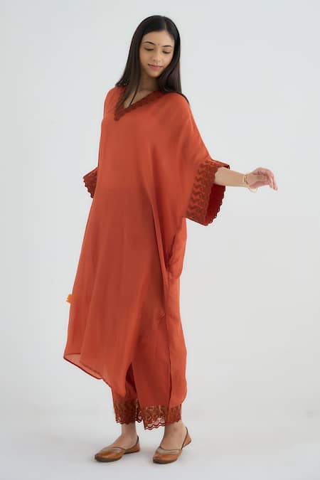 RAAS LIFE Angela V Neck Kaftan With Pant 