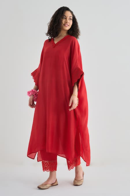 RAAS LIFE Angela V Neck Kaftan With Pant 