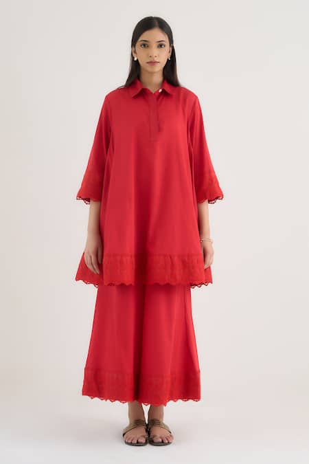 RAAS LIFE Bluebell Lace Work Tunic & Pant Set 