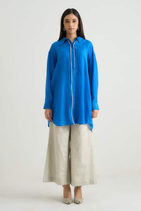 RAAS LIFE Daffodil Cotton Silk Tunic & Pant Set 