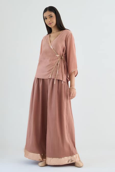 RAAS LIFE Pansy Kaveri Overlap Top & Pant Set 