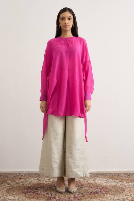 Shop_RAAS LIFE_Silver Tissue Daffodil Trouser _Online_at_Aza_Fashions