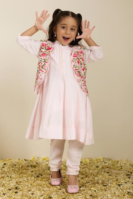 Neha Gursahani Anarkali Kurta & Pant With Embroidered Jacket 