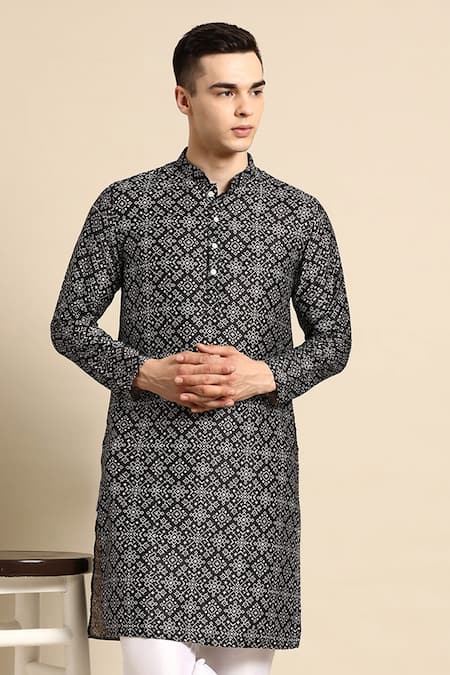 Sayisha Black Geometric Printed Kurta  