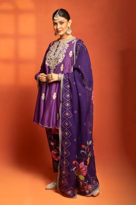 Tanu Malhotra Embroidered Anarkali Set 