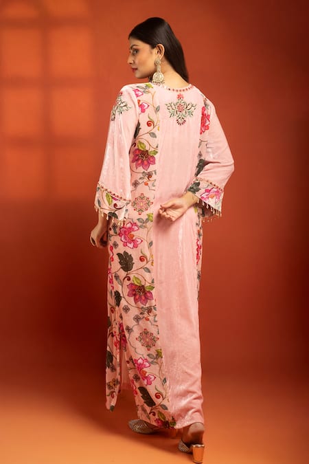 Tanu Malhotra Printed Side-Panel Kurta & Churidar Set 