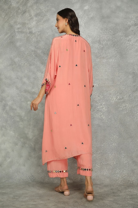 Tanu Malhotra High Low Kaftan & Pant Set  