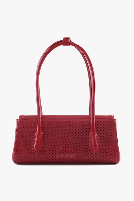 Tan & Loom Seville Cherry Leather Satchel Bag 