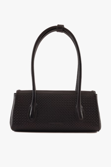 Tan & Loom Seville Warm Black Leather Satchel Bag 