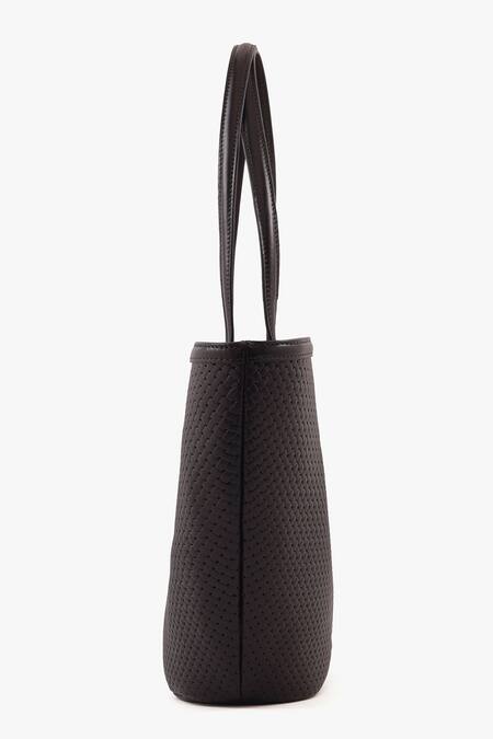 Tan & Loom_Black Amalfi Warm Leather Tote Bag _Online_at_Aza_Fashions
