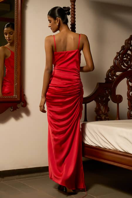 Saangi Cowl Neckline Draped Gown 