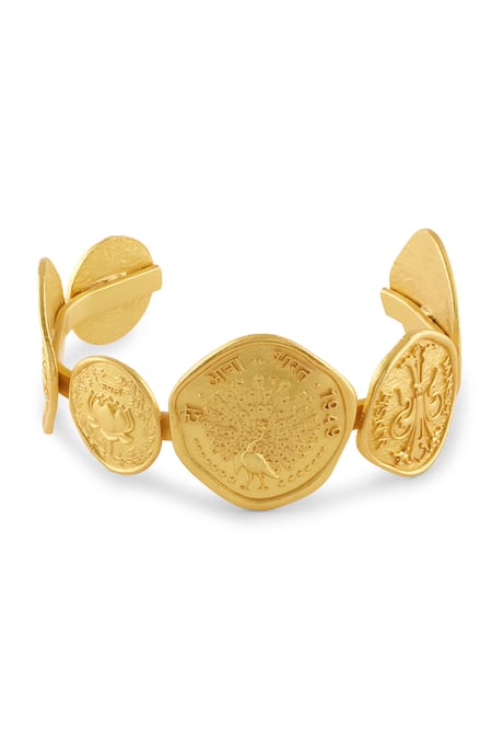 Mnsh Mor Shakti Coin Cuff 