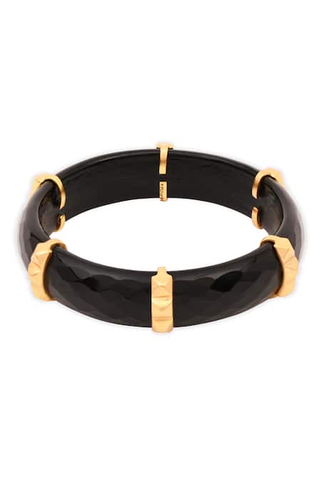 Mnsh Midnight Stud Glass Bangles- Set of 2 