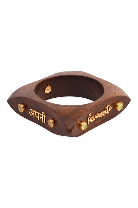 Mnsh_Brown Stones, Studs Main Apni Fav Hu Bangle - Single Pc _Online_at_Aza_Fashions