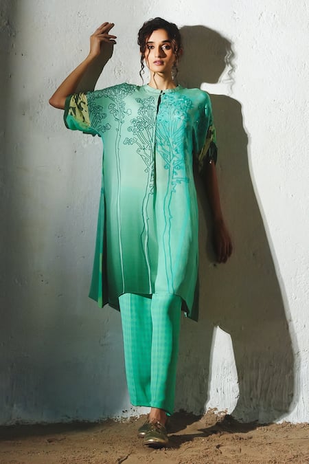 Basil Leaf Floral Printed Kurta & Pant Set 