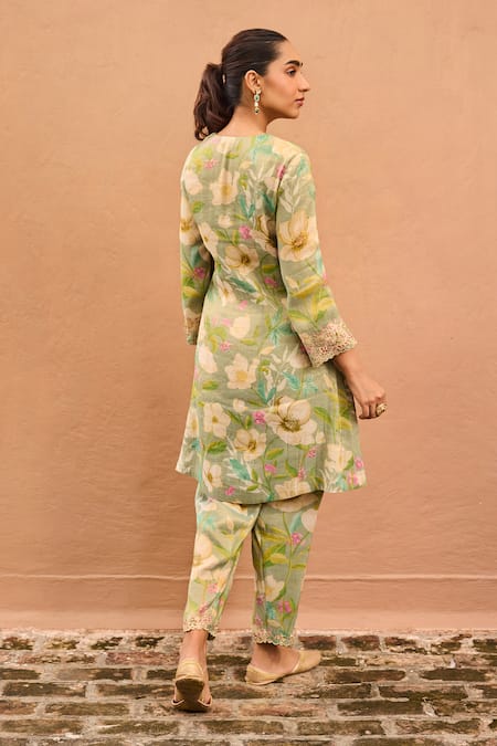 Dohr India Gulbaagh Floral Printed Kurta Salwar Set 