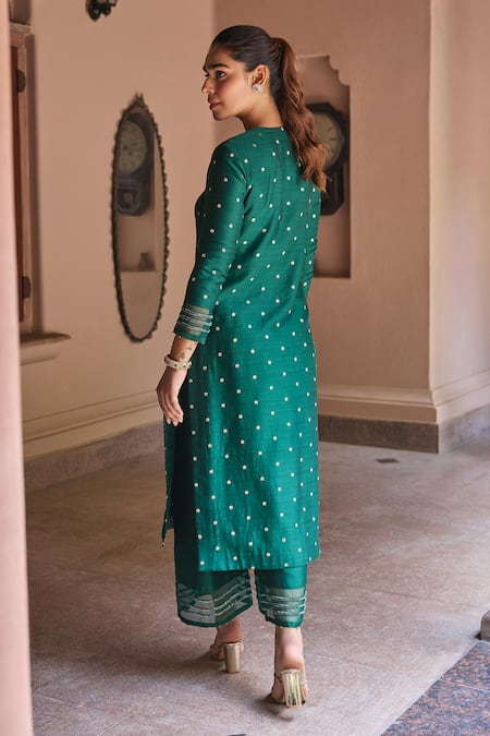 Dohr India Chand Jacquard Kurta Set 