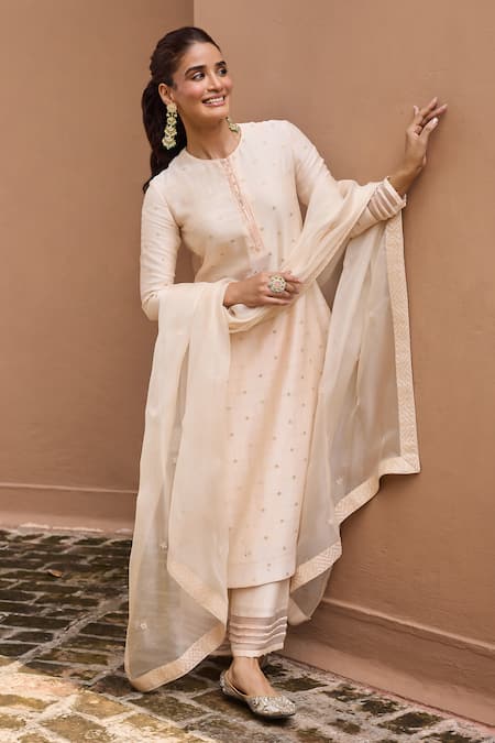 Dohr India Chand Jacquard Kurta Set 