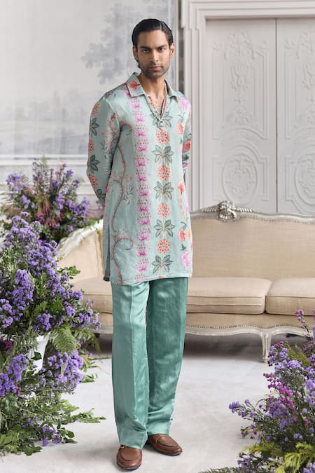 Mahima Mahajan Said Fanah Print Short Kurta & Trouser Set 