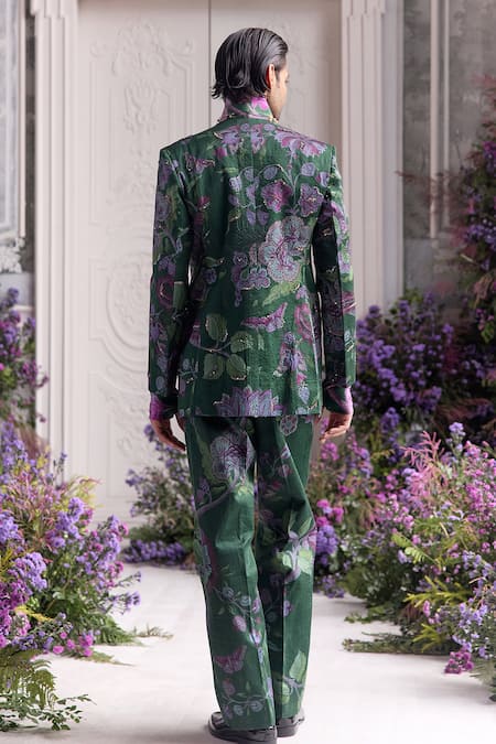 Mahima Mahajan Abram Fanah Print Embroidered Blazer Set 