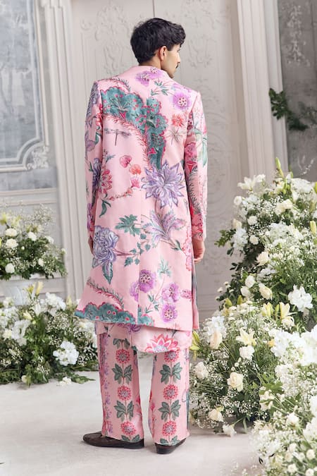 Mahima Mahajan Faizan Fanah Print Embroidered Sherwani Set 