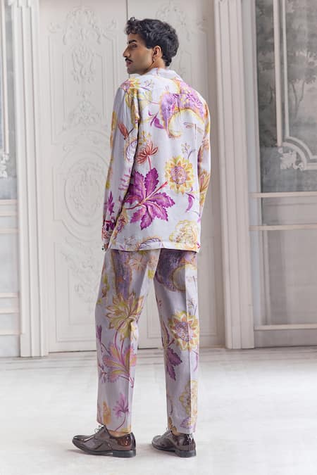 Mahima Mahajan Aamil Quilted Hand Embroidered Blazer Trouser Set 