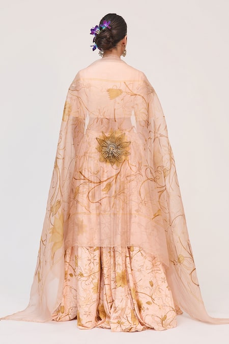 Ruchi Marodia Krishna Kamal Print Lehenga Set 