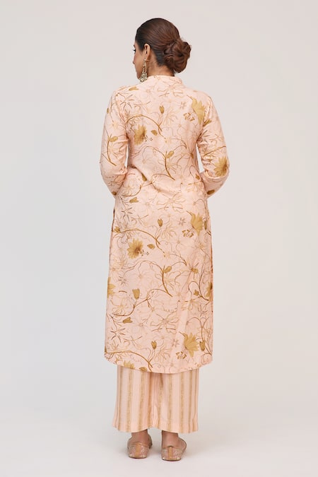 Ruchi Marodia Krishna Kamal Print Kurta Set 