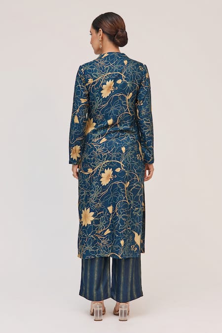 Ruchi Marodia Krishna Kamal Print Kurta Set 