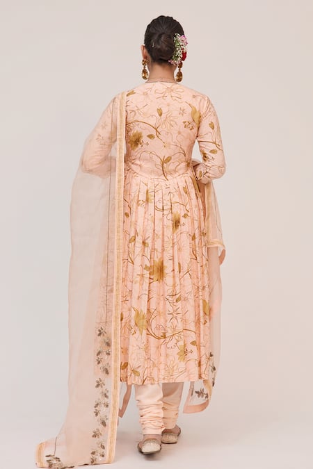 Ruchi Marodia Krishna Kamal Print Anarkali Set 