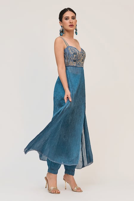 Ruchi Marodia Lotus Bloom Embroidered Kurta & Salwar Set 