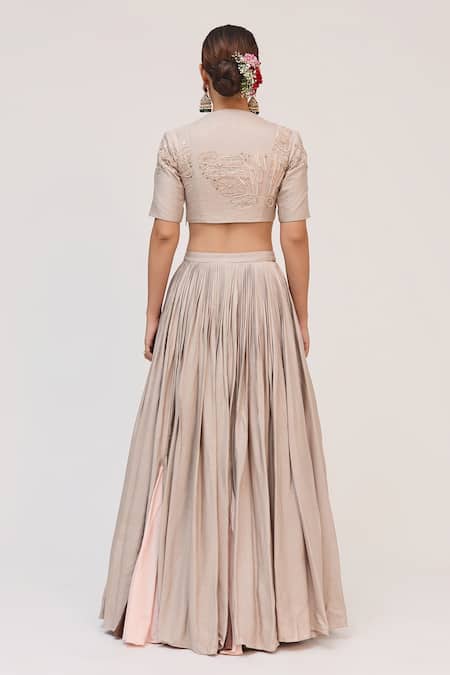 Ruchi Marodia Lotus Bloom Embroidered Lehenga Set 