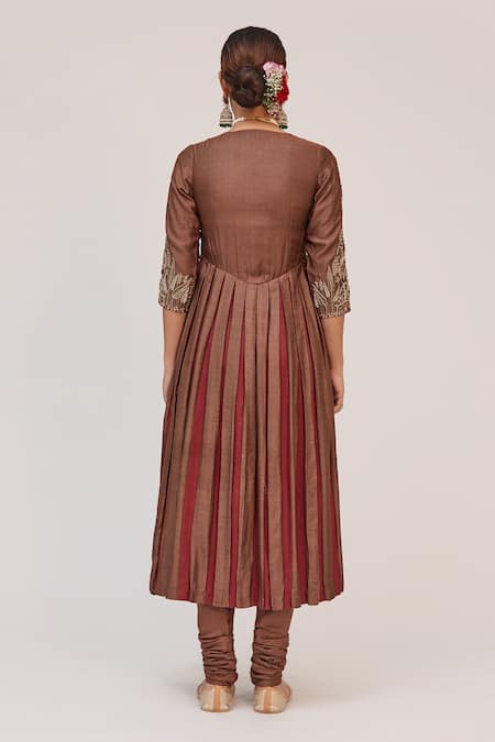 Ruchi Marodia Lotus Bloom Embroidered Anarkali Churidar Set 