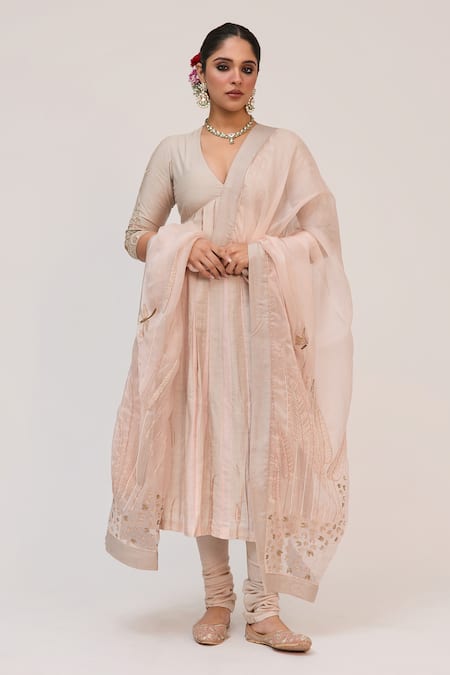 Ruchi Marodia Lotus Bloom Embroidered Anarkali Churidar Set 