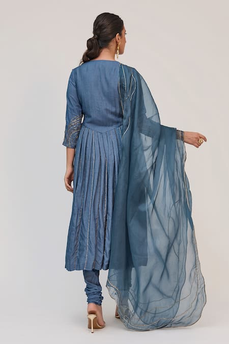 Ruchi Marodia Tree Trunk Embroidered Anarkali Set 