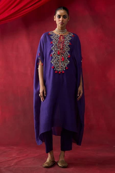 Shikha Mehta Mahi Embroidered Kaftan Set 