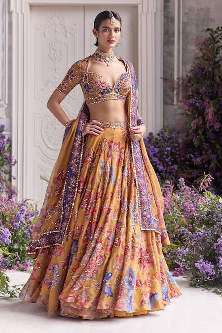 Mahima Mahajan Zena Floral Embroidered Lehenga Set 