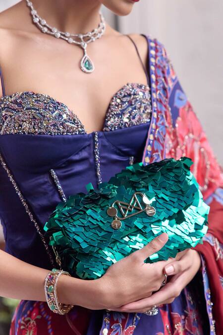 Buy Mahima Mahajan Blue Silk Organza Sequins, Zari Amanah Printed Pre-draped Saree With Blouse Online at Aza Fashions Buy_Mahima Mahajan_Blue Silk Organza Sequins, Zari Amanah Printed Pre-draped Saree With Blouse _Online_at_Aza_Fashions