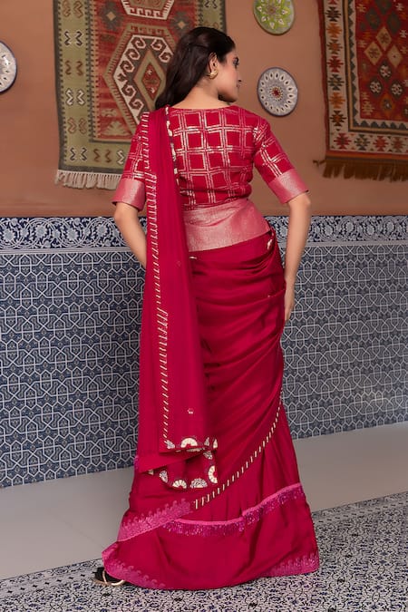 Nidhi Kejriwal Embroidered Georgette Saree With Blouse 