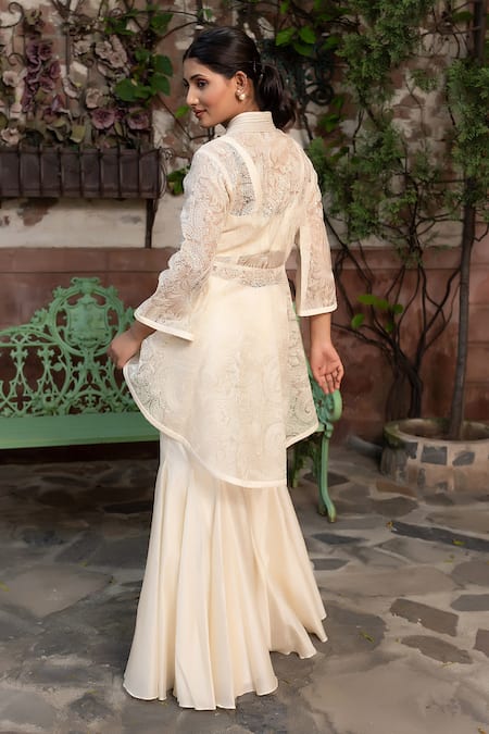 Nidhi Kejriwal Wired Design Flared Coat Set 